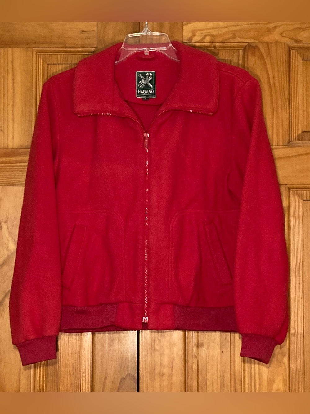 GUC Haband Vintage 80s Jacket Fleece Coat Red Size S Small